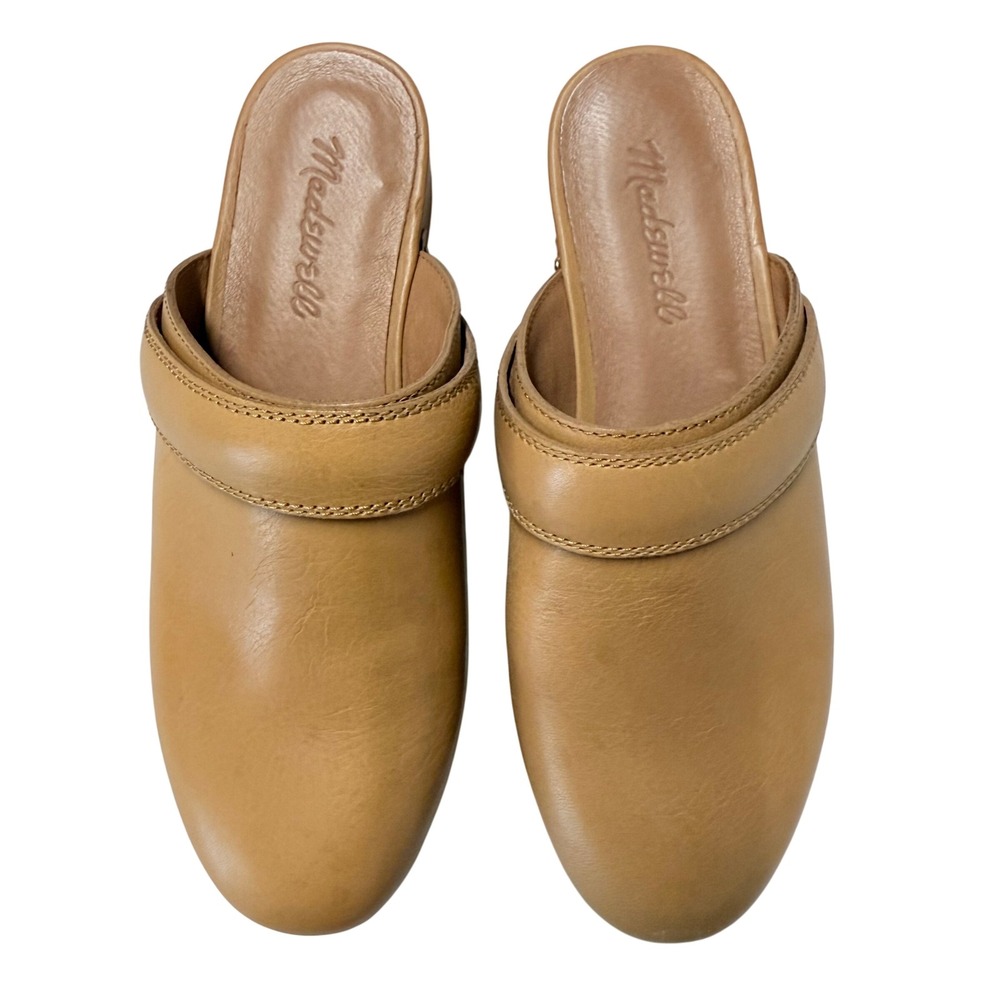 Madewell Tan Leather Mule Clogs
